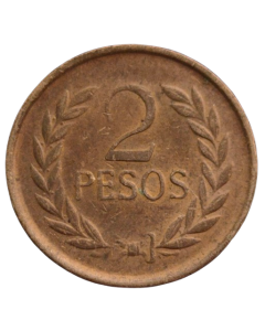 Colômbia 2 Pesos 1977