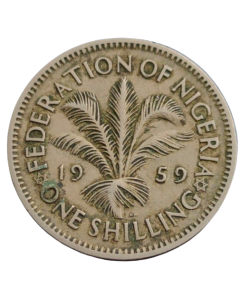 Nigéria 1 Shilling 1959 - Colônia Britânica