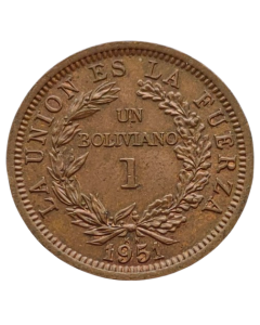 Bolívia 1 Boliviano 1951