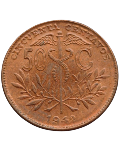 Bolívia 50 Centavos 1942