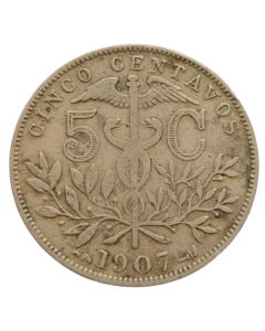 Bolívia 5 centavos 1907