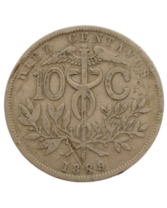 Bolívia 10 Centavos 1889