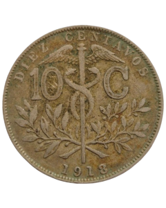 Bolívia 10 Centavos 1918