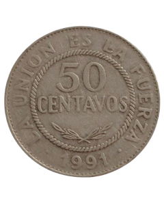 Bolívia 50 centavos 1991