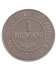 Bolívia 1 Boliviano 2017