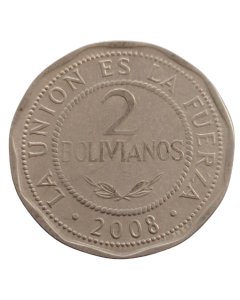 Bolívia 2 Bolivianos 2008