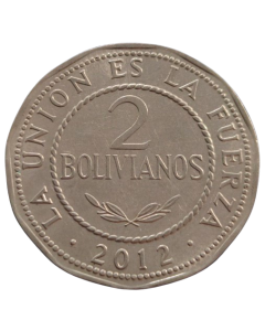 Bolívia 2 Bolivianos 2012