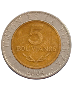 Bolívia 5 Bolivianos 2004