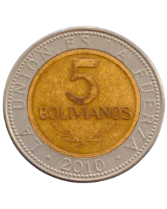 Bolívia 5 Bolivianos 2010