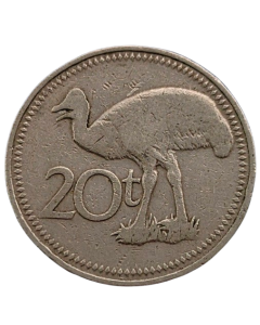 Papua Nova Guiné 20 Toea 1978