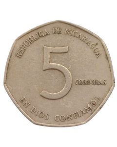 Nicarágua 5 Córdobas 1980 - Sandino