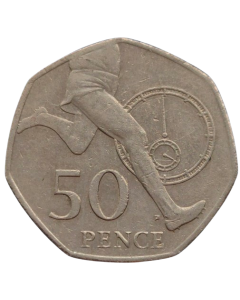 Reino Unido 50 pence 2004 - 50º Aniversário Primeira milha em menos de quatro minutos