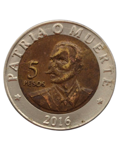 Cuba 5 Pesos 2016 - 120º Aniversário da Morte de António Maceo