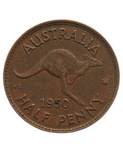 Austrália ½ Pence 1950