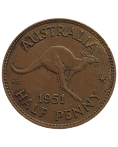 Austrália ½ Pence 1951