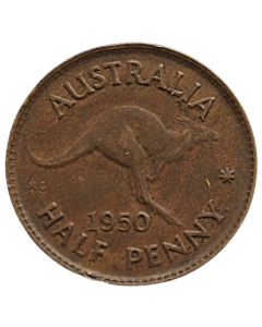 Austrália ½ Pence 1950