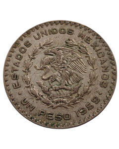 México 1 Peso 1959 - Prata