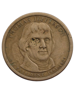 Estados Unidos da América 1 dólar 2007 - Presidente dos EUA - Thomas Jefferson (1801-1809)