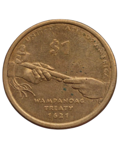 Estados Unidos 1 Dólar 2011 - Tratado de Wampanoag