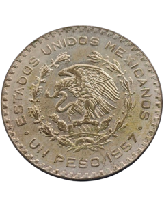 México 1 Peso 1957 - Prata