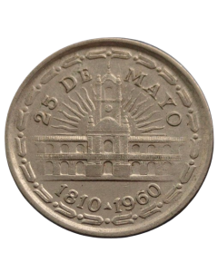 Argentina 1 Peso 1960 - 150º aniversário - Deposição do vice-rei espanhol