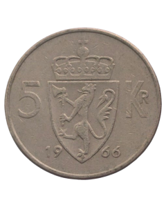 Noruega 5 Coroas 1966