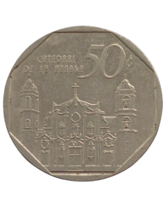 Cuba 50 Centavos 1994 - Catedral de Havana 