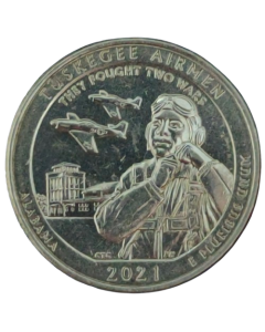 Estados Unidos ¼ dólar 2021 - Local histórico nacional dos aviadores de Tuskegee