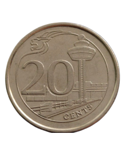 Singapura 20 centavos 2013