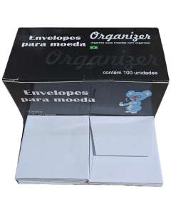 Caixa com 100 Envelopes - Organizer