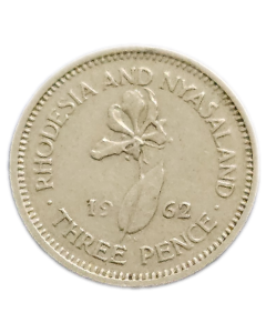 Rodésia e Niassalândia 3 Pence 1962