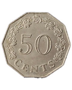 Malta 50 Cents 1972