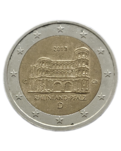 Alemanha 2 Euros 2017 "D" - Porta Nigra, Renânia-Palatinado