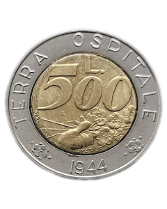 San Marino 500 Liras 1991 - Terra Hospitaleira