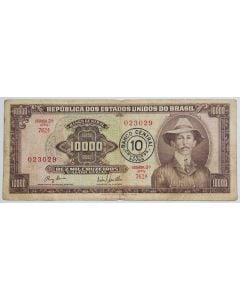 Brasil 10 Cruzeiros Novos 1967 C127 - Santos Dumont