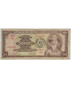 Brasil 10 Cruzeiros Novos 1967 C127 - Santos Dumont