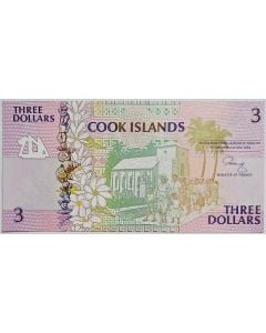 Ilhas Cook 3 Dólares 1992 FE