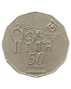 Austrália 50 Cents 1994 - Ano Internacional da Família