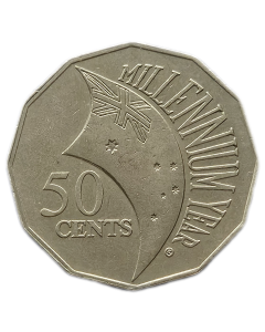 Austrália 50 Cents 2000 - Milênio