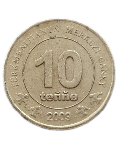 Turcomenistão 10 Tenge 2009 