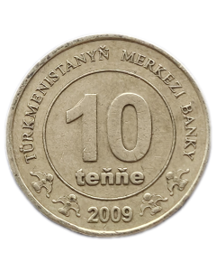 Turcomenistão 10 Tenge 2009 