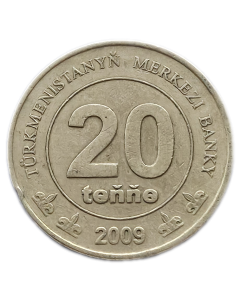 Turcomenistão 20 Tenge 2009 
