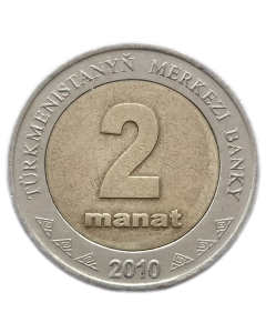 Turcomenistão 2 Manat 2010 