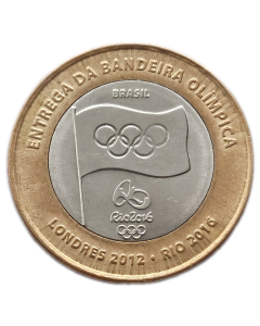 Brasil 1 Real 2012 - Entrega da bandeira olímpica, Rio 2016 (Batida Dupla no Real)