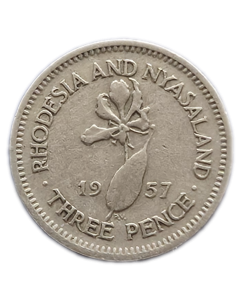 Rodésia e Niassalândia 3 Pence 1957
