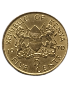 Quênia 5 Cents 1970