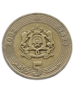 Marrocos 5 Dirhams 2002