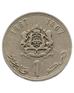 Marrocos 1 Dirham 1987