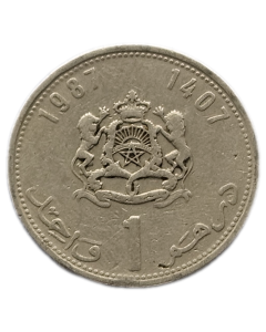Marrocos 1 Dirham 1987