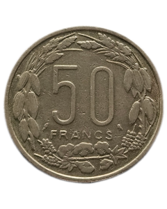 Estados da África Equatorial 50 Francos 1961 - Congo, Gabão e Chade